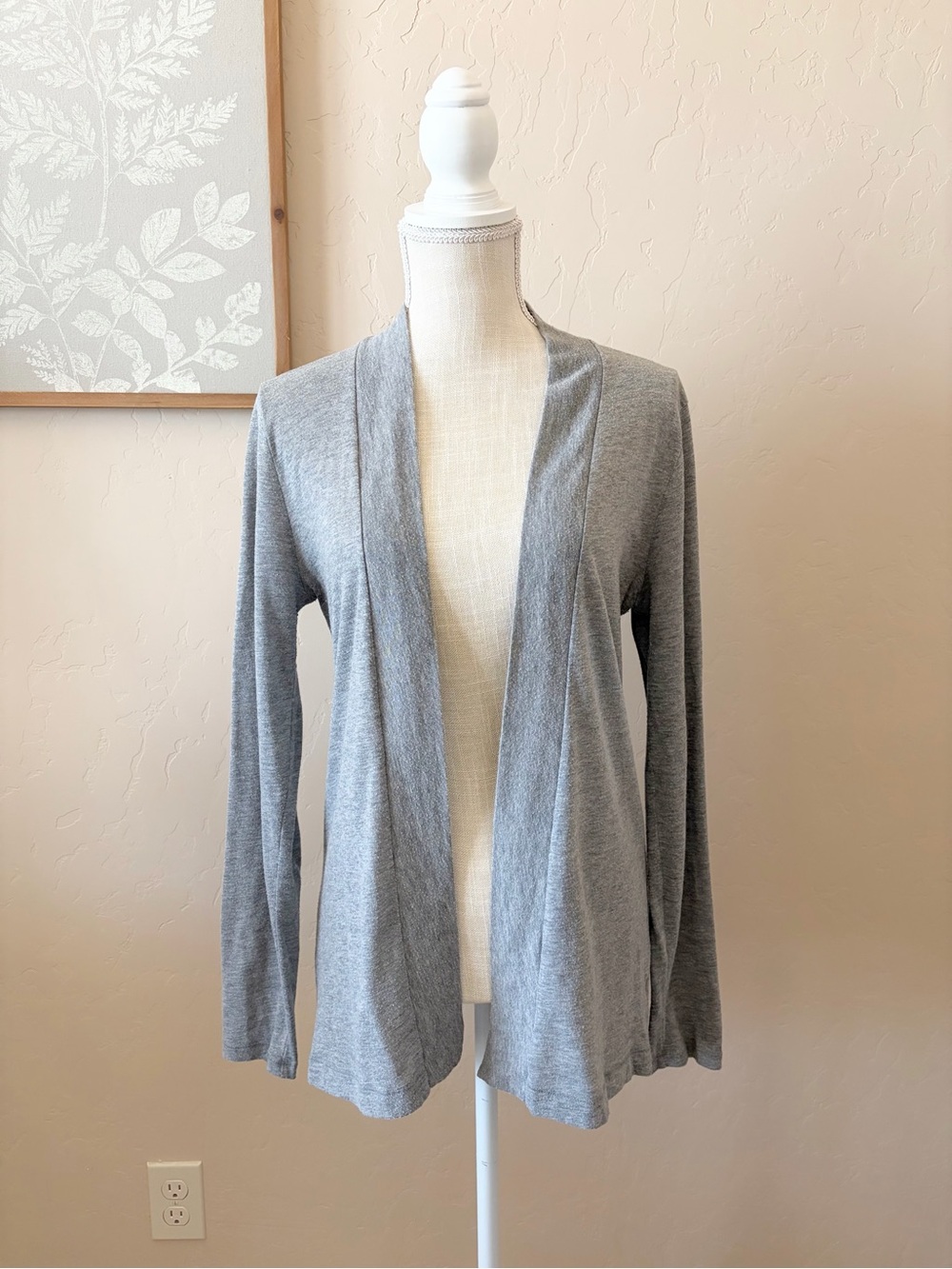 J.Crew Light Gray Open-Front Women's Cardigan Sweater